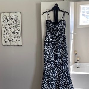 Beautiful black and silver sequin evening gown.